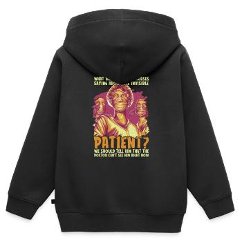 Infirmier - Sweat Premium à capuche zippé enfant bio - noir - Dos - AI Model Kid Male (0cm)