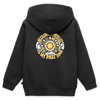 Physicien physicien - Sweat Premium à capuche zippé enfant bio - noir - Dos - AI Model Kid Male (0cm)