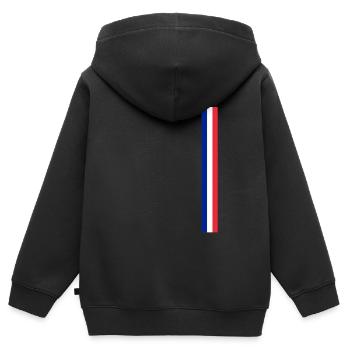 Frankreich Paris Eiffelturm Französische Fahne Fun - Kinder Premium Organic Zip Hoodie - Schwarz - Hinten - AI Model Kid Male (0cm)