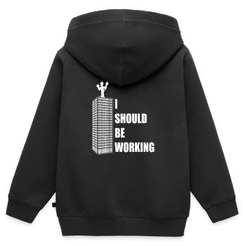 Elektriker Elektrotechniker Elektroniker - Kinder Premium Organic Zip Hoodie - Schwarz - Hinten - AI Model Kid Male (0cm)