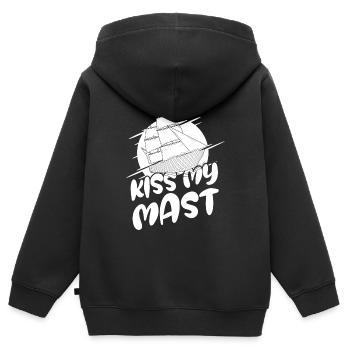 Seglen Segelboot Segler - Kinder Premium Organic Zip Hoodie - Schwarz - Hinten - AI Model Kid Male (0cm)