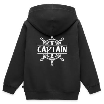 Seglen Segelboot Segler - Kinder Premium Organic Zip Hoodie - Schwarz - Hinten - AI Model Kid Male (0cm)