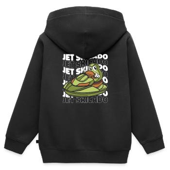 Jetski Jet Ski Motorschlitten - Kinder Premium Organic Zip Hoodie - Schwarz - Hinten - AI Model Kid Male (0cm)