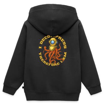 Scuba Tauchen Taucher Tauchsport - Kinder Premium Organic Zip Hoodie - Schwarz - Hinten - AI Model Kid Male (0cm)
