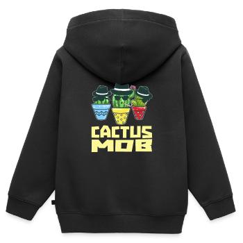 Kaktus Strauch Kakteen Stachelig Garten Gärtner - Kinder Premium Organic Zip Hoodie - Schwarz - Hinten - AI Model Kid Male (0cm)
