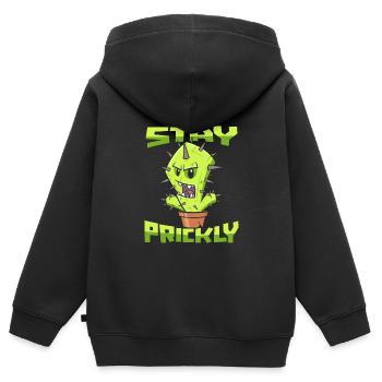 Kaktus Strauch Kakteen Stachelig Garten Gärtner - Kinder Premium Organic Zip Hoodie - Schwarz - Hinten - AI Model Kid Male (0cm)