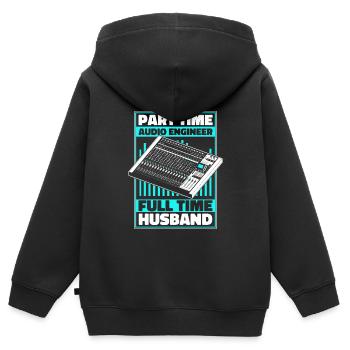 Tontechniker Sound Audio Engineer - Kinder Premium Organic Zip Hoodie - Schwarz - Hinten - AI Model Kid Male (0cm)