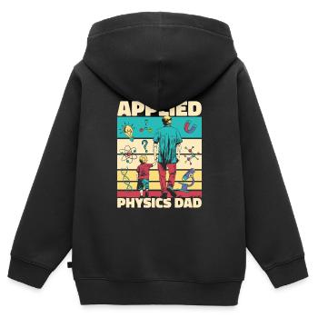 Physicien physicien - Sweat Premium à capuche zippé enfant bio - noir - Dos - AI Model Kid Male (0cm)