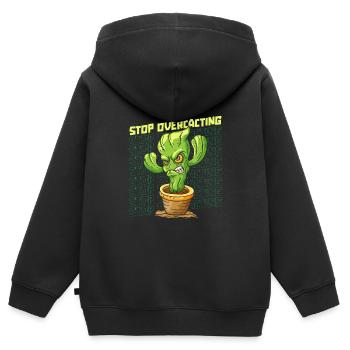 Kaktus Strauch Kakteen Stachelig Garten Gärtner - Kinder Premium Organic Zip Hoodie - Schwarz - Hinten - AI Model Kid Male (0cm)