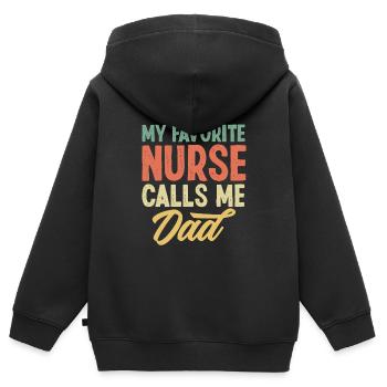 Krankenschwester Pfleger Krankenpfleger - Kinder Premium Organic Zip Hoodie - Schwarz - Hinten - AI Model Kid Male (0cm)