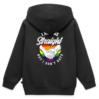LGBT Pride LGBTQ Pride - Kinder Premium Organic Zip Hoodie - Schwarz - Hinten - AI Model Kid Male (0cm)