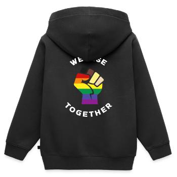 LGBT Pride LGBTQ Pride - Kinder Premium Organic Zip Hoodie - Schwarz - Hinten - AI Model Kid Male (0cm)