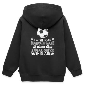 Fußball Fussball - Kinder Premium Organic Zip Hoodie - Schwarz - Hinten - AI Model Kid Male (0cm)