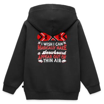 Snowboard Snowboarder Snowboarding - Sweat Premium à capuche zippé enfant bio - noir - Dos - AI Model Kid Male (0cm)