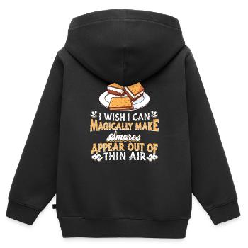 Smores Lagerfeuer Snack Marshmallow - Kinder Premium Organic Zip Hoodie - Schwarz - Hinten - AI Model Kid Male (0cm)