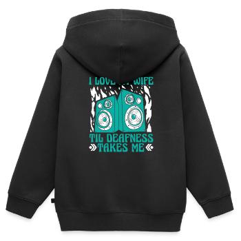 Tontechniker Sound Audio Engineer - Kinder Premium Organic Zip Hoodie - Schwarz - Hinten - AI Model Kid Male (0cm)