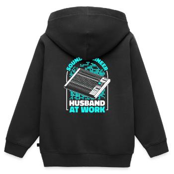 Tontechniker Sound Audio Engineer - Kinder Premium Organic Zip Hoodie - Schwarz - Hinten - AI Model Kid Male (0cm)