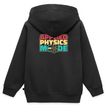 Physicien physicien - Sweat Premium à capuche zippé enfant bio - noir - Dos - AI Model Kid Male (0cm)