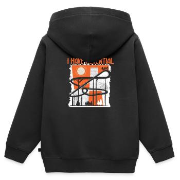 Physicien physicien - Sweat Premium à capuche zippé enfant bio - noir - Dos - AI Model Kid Male (0cm)