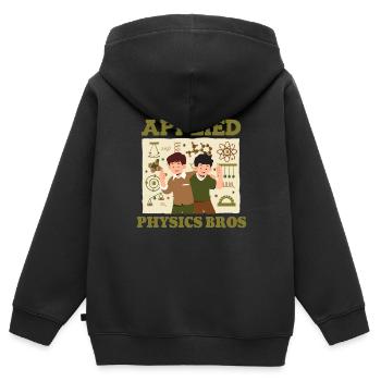 Physicien physicien - Sweat Premium à capuche zippé enfant bio - noir - Dos - AI Model Kid Male (0cm)