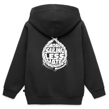 Seglen Segelboot Segler - Kinder Premium Organic Zip Hoodie - Schwarz - Hinten - AI Model Kid Male (0cm)
