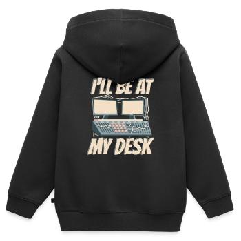 Tontechniker Sound Audio Engineer - Kinder Premium Organic Zip Hoodie - Schwarz - Hinten - AI Model Kid Male (0cm)