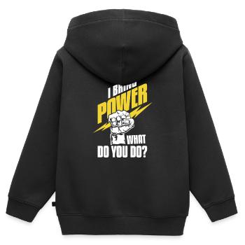 Elektriker Elektrotechniker Elektroniker - Kinder Premium Organic Zip Hoodie - Schwarz - Hinten - AI Model Kid Male (0cm)