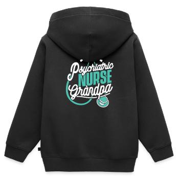 Krankenschwester - Kinder Premium Organic Zip Hoodie - Schwarz - Hinten - AI Model Kid Male (0cm)