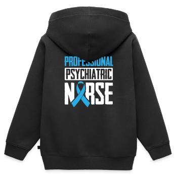 Krankenschwester - Kinder Premium Organic Zip Hoodie - Schwarz - Hinten - AI Model Kid Male (0cm)