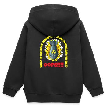 Physicien physicien - Sweat Premium à capuche zippé enfant bio - noir - Dos - AI Model Kid Male (0cm)