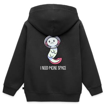 Axolotl Salamander - Kinder Premium Organic Zip Hoodie - Schwarz - Hinten - AI Model Kid Male (0cm)