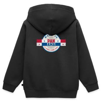 Lustiges Panama Panamaer Panamaerin Geschenk - Kinder Premium Organic Zip Hoodie - Schwarz - Hinten - AI Model Kid Male (0cm)