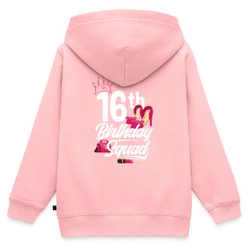 16. Geburtstag Mädchen - Kinder Premium Organic Zip Hoodie - Rosa - Hinten - AI Model Kid Female (0cm)