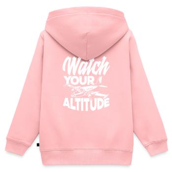 Flugzeug Luftfahrt Pilot Lustiges Piloten Geschenk - Kinder Premium Organic Zip Hoodie - Rosa - Hinten - AI Model Kid Female (0cm)