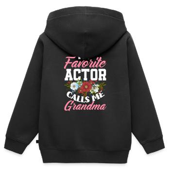 Lustiges Schauspieler Schauspielerin Geschenk - Kinder Premium Organic Zip Hoodie - Schwarz - Hinten - AI Model Kid Male (0cm)