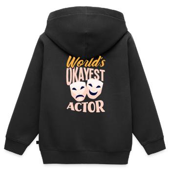 Lustiges Schauspieler Schauspielerin Geschenk - Kinder Premium Organic Zip Hoodie - Schwarz - Hinten - AI Model Kid Male (0cm)
