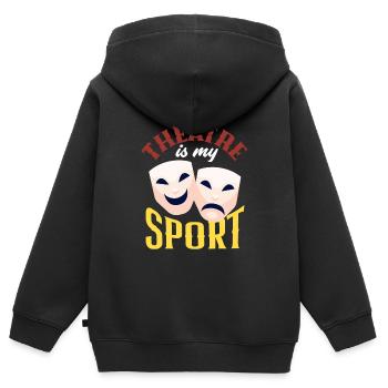 Lustiges Schauspieler Schauspielerin Geschenk - Kinder Premium Organic Zip Hoodie - Schwarz - Hinten - AI Model Kid Male (0cm)
