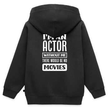 Lustiges Schauspieler Schauspielerin Geschenk - Kinder Premium Organic Zip Hoodie - Schwarz - Hinten - AI Model Kid Male (0cm)