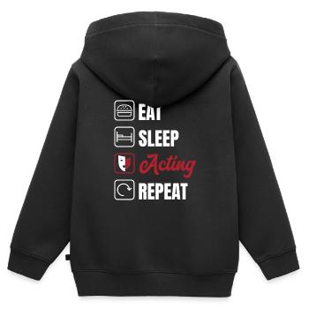 Lustiges Schauspieler Schauspielerin Geschenk - Kinder Premium Organic Zip Hoodie - Schwarz - Hinten - AI Model Kid Male (0cm)