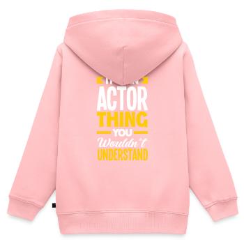 Lustiges Schauspieler Schauspielerin Geschenk - Kinder Premium Organic Zip Hoodie - Rosa - Hinten - AI Model Kid Female (0cm)