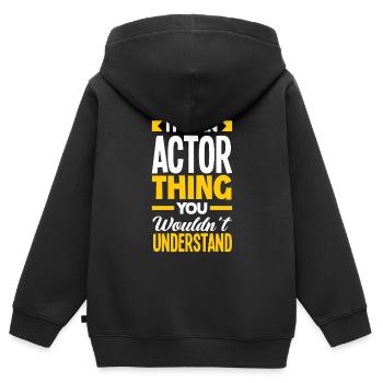 Lustiges Schauspieler Schauspielerin Geschenk - Kinder Premium Organic Zip Hoodie - Schwarz - Hinten - AI Model Kid Male (0cm)