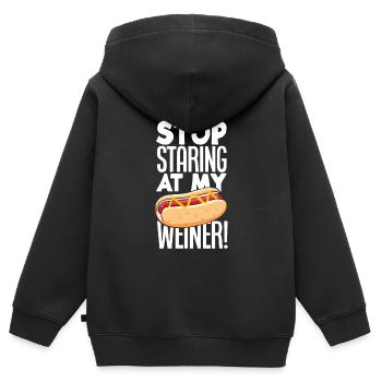 Hot Dog Hot Dogs Liebhaber Geschenk - Kinder Premium Organic Zip Hoodie - Schwarz - Hinten - AI Model Kid Male (0cm)