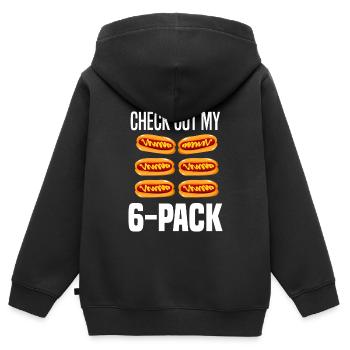 Hot Dog Hot Dogs Liebhaber Geschenk - Kinder Premium Organic Zip Hoodie - Schwarz - Hinten - AI Model Kid Male (0cm)
