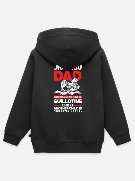 Jiu Jitsu Jiu Jitsu Jiu Jitsu - Felpa Premium con cappuccio con zip bambino bio - nero