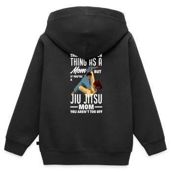 Jiu Jitsu Jiu Jitsu Jiu Jitsu - Sweat Premium à capuche zippé enfant bio - noir - Dos - AI Model Kid Male (0cm)