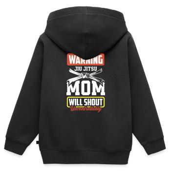 Jiu Jitsu Jiu Jitsu Jiu Jitsu - Sweat Premium à capuche zippé enfant bio - noir - Dos - AI Model Kid Male (0cm)