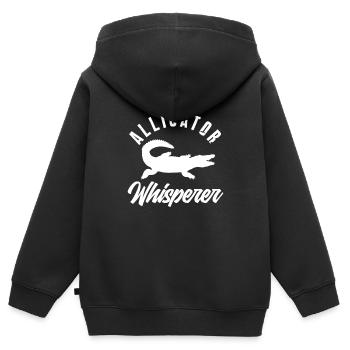 Alligator Alligator Crocodile Crocodile - Sweat Premium à capuche zippé enfant bio - noir - Dos - AI Model Kid Male (0cm)
