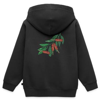 Corn Dog Corndog Zweig - Kinder Premium Organic Zip Hoodie - Schwarz - Hinten - AI Model Kid Male (0cm)