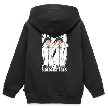 Biologiste Biologiste moléculaire - Sweat Premium à capuche zippé enfant bio - noir - Dos - AI Model Kid Male (0cm)