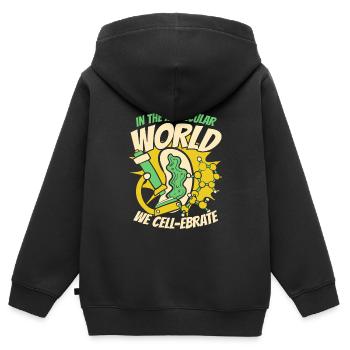 Biologiste Biologiste moléculaire - Sweat Premium à capuche zippé enfant bio - noir - Dos - AI Model Kid Male (0cm)